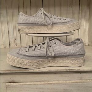 Converse Summer Getaway CT All Star Espadrille Gray Women's Size 8 summer